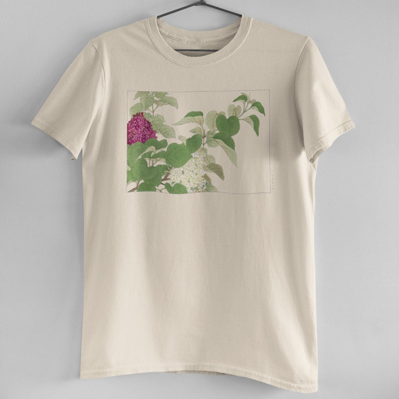 Tops - Japanese Pink White Lilac Flowers Tee